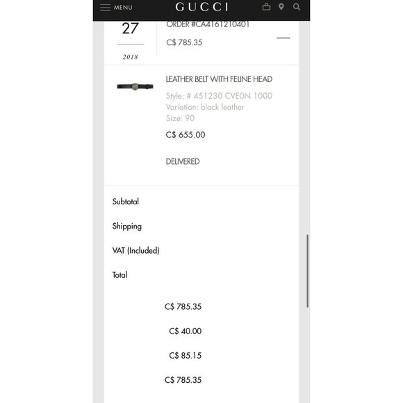 Gucci Leather Belt With Tiger Head - Picture 2 of 2